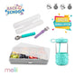 Melii Back To School Bundle - Snack Box, Bottle & Utensil Set -Blue & Purple - Laadlee