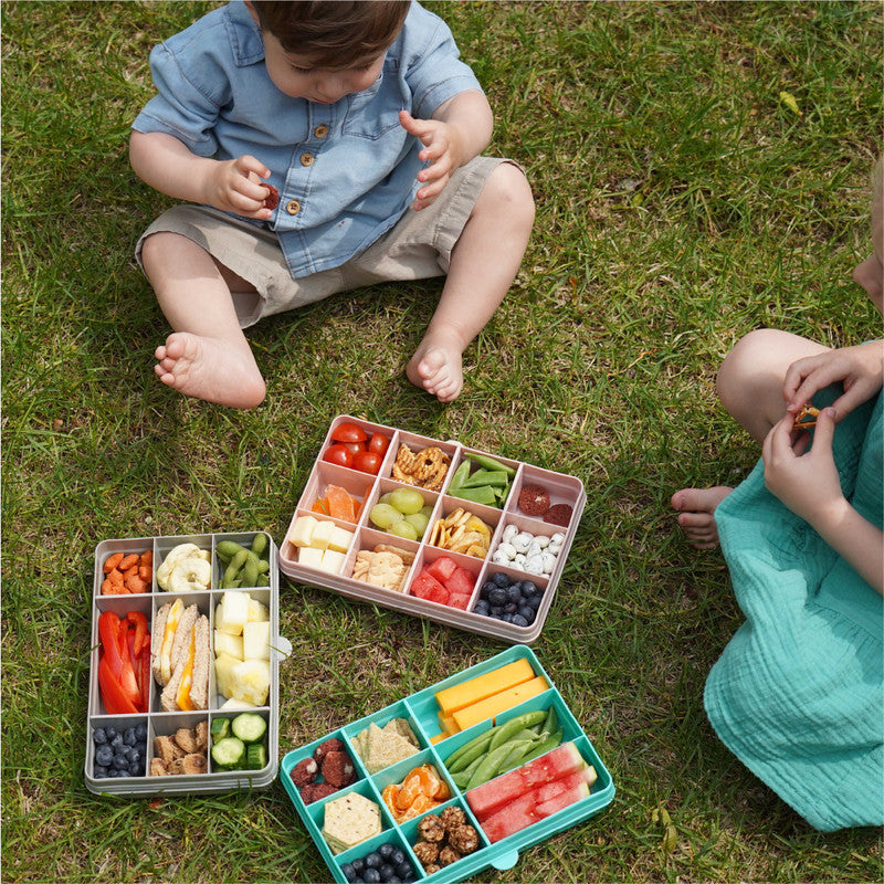 Melii Back To School Bundle - Snack Box, Bottle & Utensil Set -Blue & Purple - Laadlee