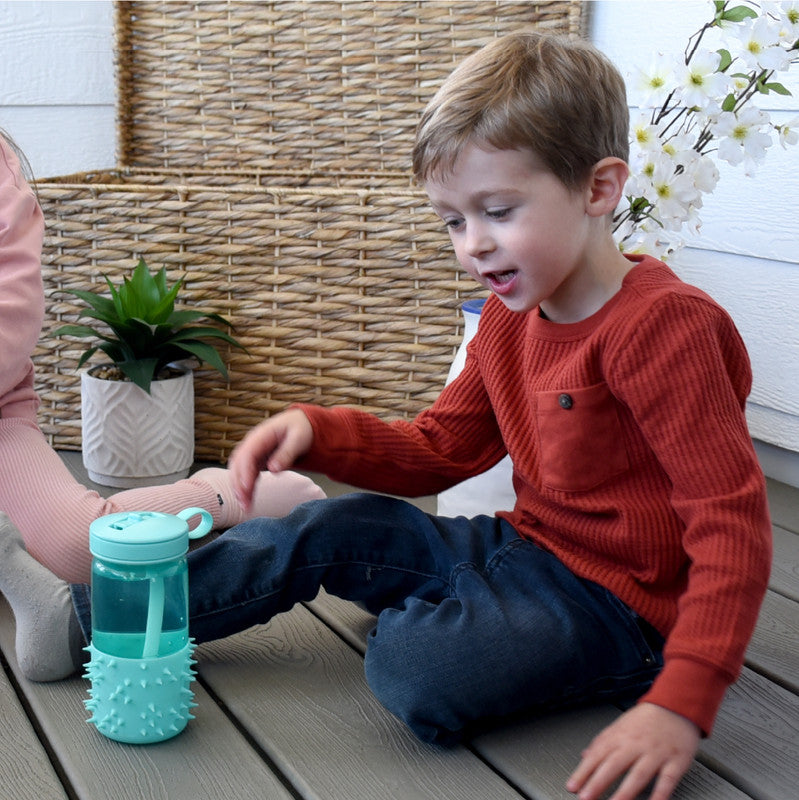 Melii Back To School Bundle - Snack Box, Bottle & Utensil Set - Brown & Turquoise - Laadlee