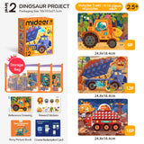 Mideer 3-in-1 Level Up Puzzles Dinosaur Engineering - Level 2