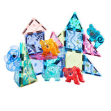 Mideer Colorful Magnetic Tiles Animal Kingdom - 40pcs