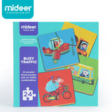 Mideer 6 Busy Traffic Wooden Puzzles - 4PCS