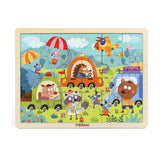 Mideer Wooden Puzzle Board - Safari - 24Pcs