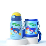 Mideer Vacuum Insulated Bottle 450ml with Bottle Holder - T-Rex