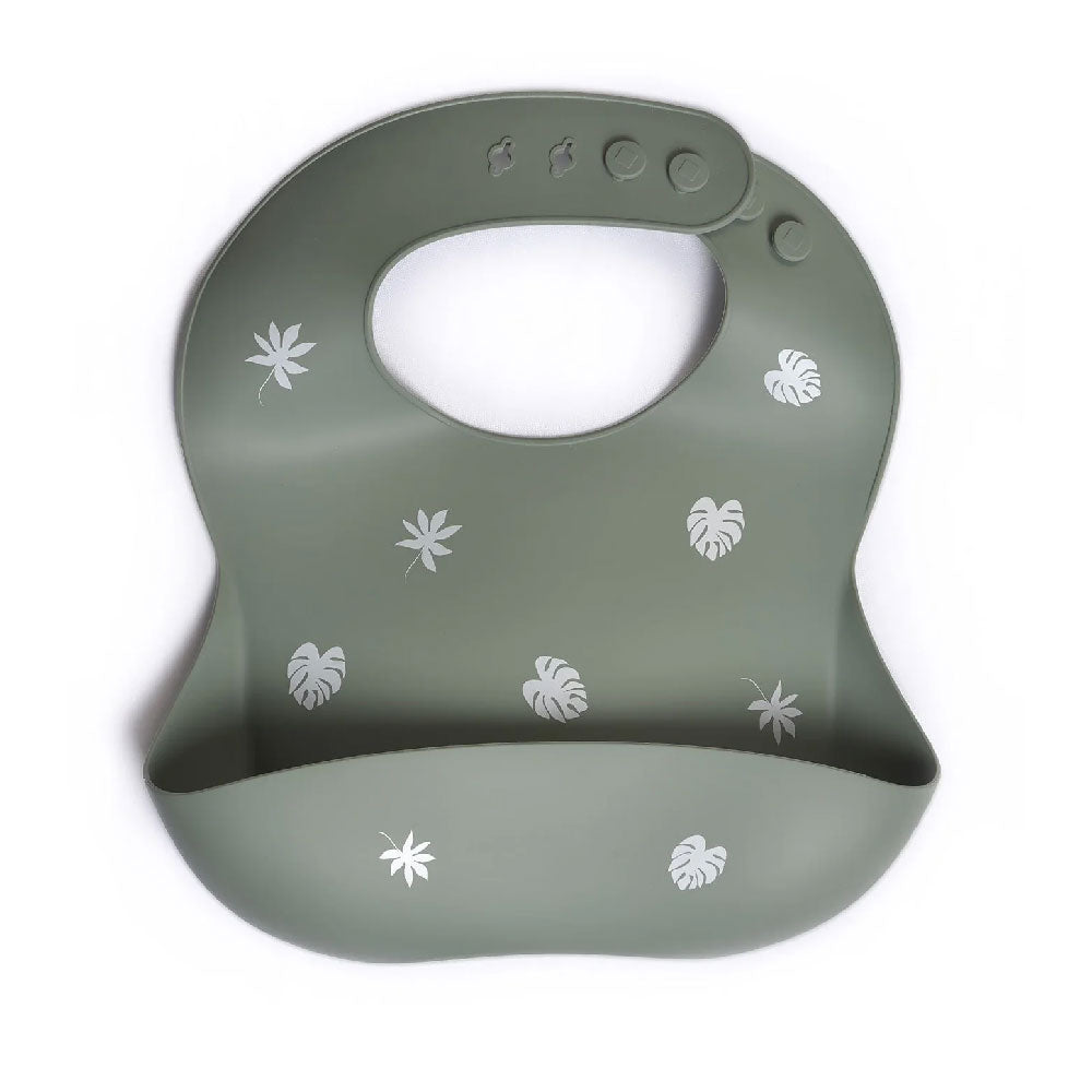 Milk It Baby Printed Bib - Forest Green - Laadlee