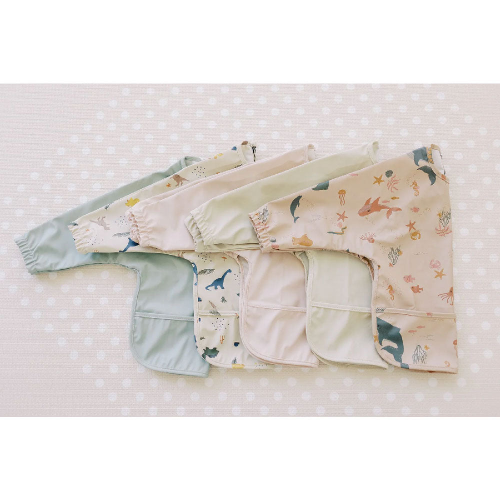 Milk It Baby Sleeved Bib - Ocean Friends - Laadlee