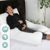 Moon Full Body Pregnancy Pillow U-Shaped - White