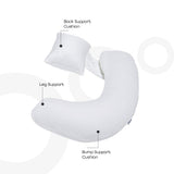 Moon Multi-Position Pregnancy Pillow - White