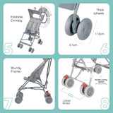 Moon Jet Ultra Light Buggy Stroller - Light Grey