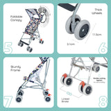 Moon Jet Ultra Light Buggy Stroller - Printed Unicorn