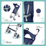 Moon Jet Ultra Light Buggy Stroller - Dark Blue