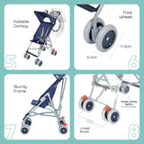 Moon Jet Ultra Light Buggy Stroller - Dark Blue