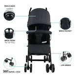 Moon Neo Plus Light Weight Travel Stroller - Black