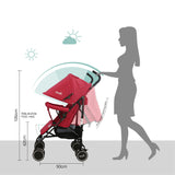 Moon Neo Plus Light Weight Travel Stroller - Fire Red