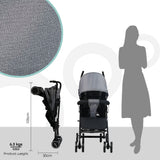 Moon Neo Plus Light Weight Travel Stroller - Black + Grey dots