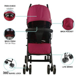 Moon Neo Plus Light Weight Travel Stroller - Dark Red