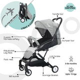 Moon Travel-Lite Cabin Stroller - Light Grey