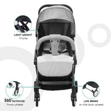 Moon Travel-Lite Cabin Stroller - Light Grey