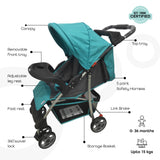 Moon Bezik One Fold Stroller - Cyan Blue