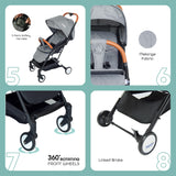 Moon Ritzi Cabin Stroller - Grey