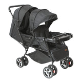Moon Magnum Tandem Easy Fold Twin Travel Stroller - Black