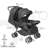 Moon Magnum Tandem Easy Fold Twin Travel Stroller - Black