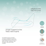 Moon Organic Fabric Cool Pillow - White