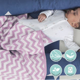 Moon Mellow Soft Stretchy Knitted Cotton Baby Blanket - Pink