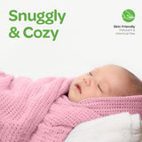 Moon Organic Cellular Blanket - Pink (75 x 100 cm)