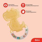 Moon Animal Teether Rattle Toy - Dino
