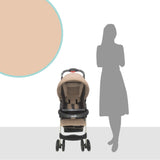 Moon Bezik One Fold Stroller - Biege