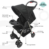 Moon Bezik One Fold Stroller - Black