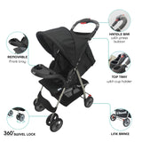 Moon Bezik One Fold Stroller - Black