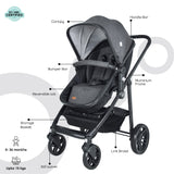 Moon Tres 3 in 1 Travel System - Grey
