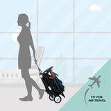 Moon Ritzi Cabin Stroller - Black & Blue Dots