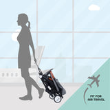 Moon Ritzi Cabin Stroller - Black & Grey Dots
