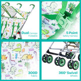 Moon Jet Plus Twin Buggy Travel Stroller - Green