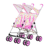Moon Jet Plus Twin Buggy Travel Stroller - Pink