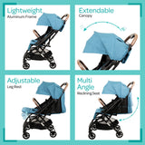 Moon Ritzi-Lite Baby Cabin Stroller - Blue