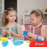 Moon Funny Dino Dough Creations Set of 4 with Molds