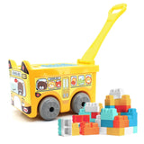 Moon Little Wagon Blocks Toys School Bus - 30Pcs