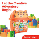 Moon Creative Block Toys Tiger - 30Pcs