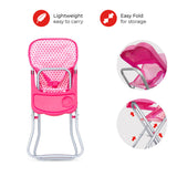 Moon Toy Doll Highchair-Pretend To Play - Pink