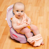 Moon Baby potty Hippo with PU Cushion - Blue