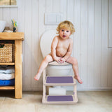 Moon Step Stool Potty Trainer Seat - White and Gold