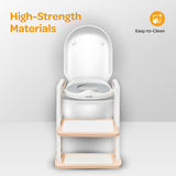 Moon Step Stool Potty Trainer Seat - White and Gold