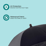 Moon Waterproof Baby Stroller Umbrella - Black