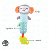 Moon Jungle Friends Soft Rattle Toy - Monkey