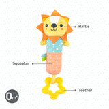 Moon Jungle Friends Soft Rattle Toy - Lion