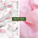 Moon Bamboo Muslin Swaddle - flamingo Print & Pink (Pack of 2)